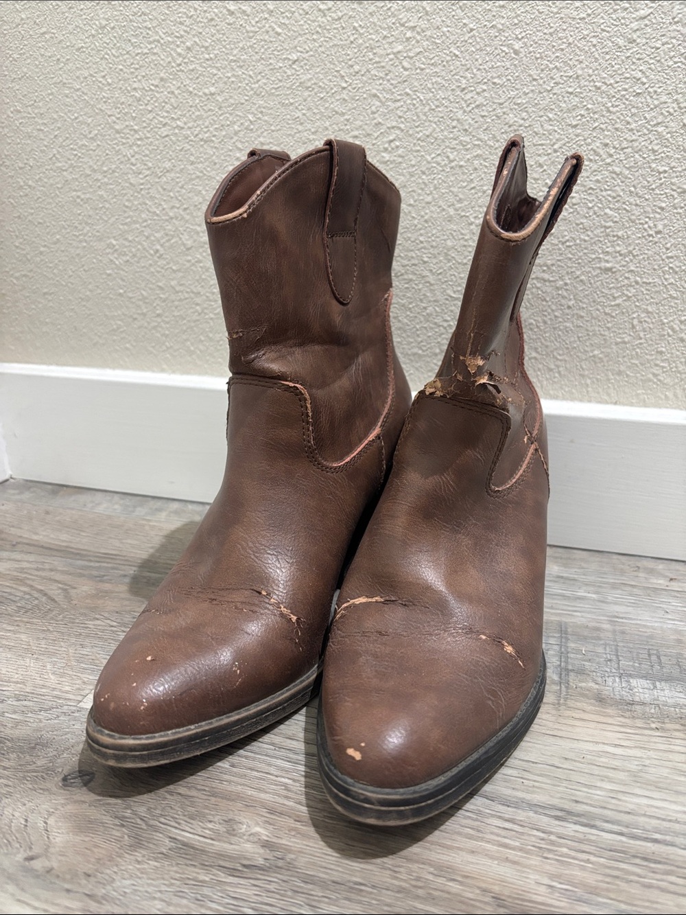 Brown Leather Western Boots